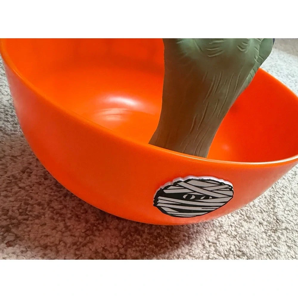 Gemmy Animated Zombie Hand Candy Bowl Halloween Motion Sound Works